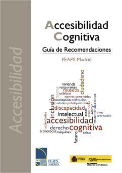 Imagen de portada de Accesibilidad Cognitiva. Guía de recomendaciones. Feaps Madrid, 2014.